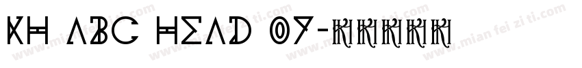 KH ABC HEAD 07字体转换
